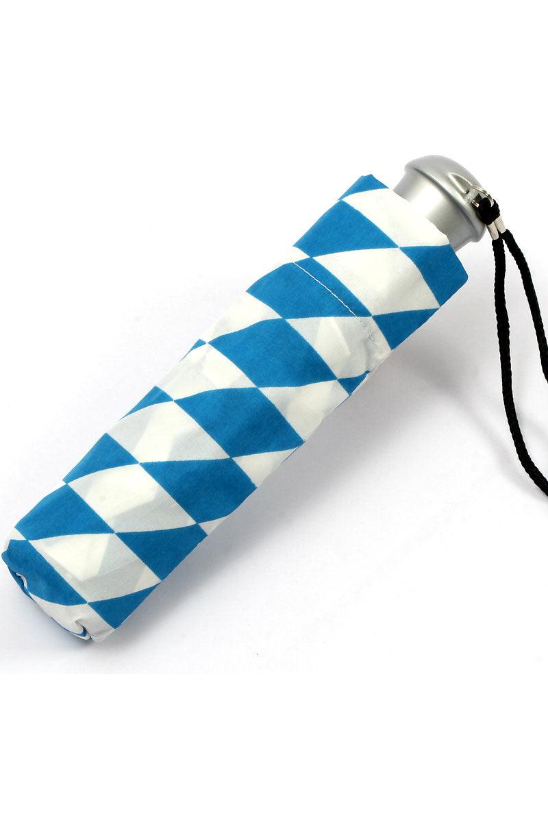 Regenschirm mit weiß-blauen Rauten - bavariashop - mei LebensGfui