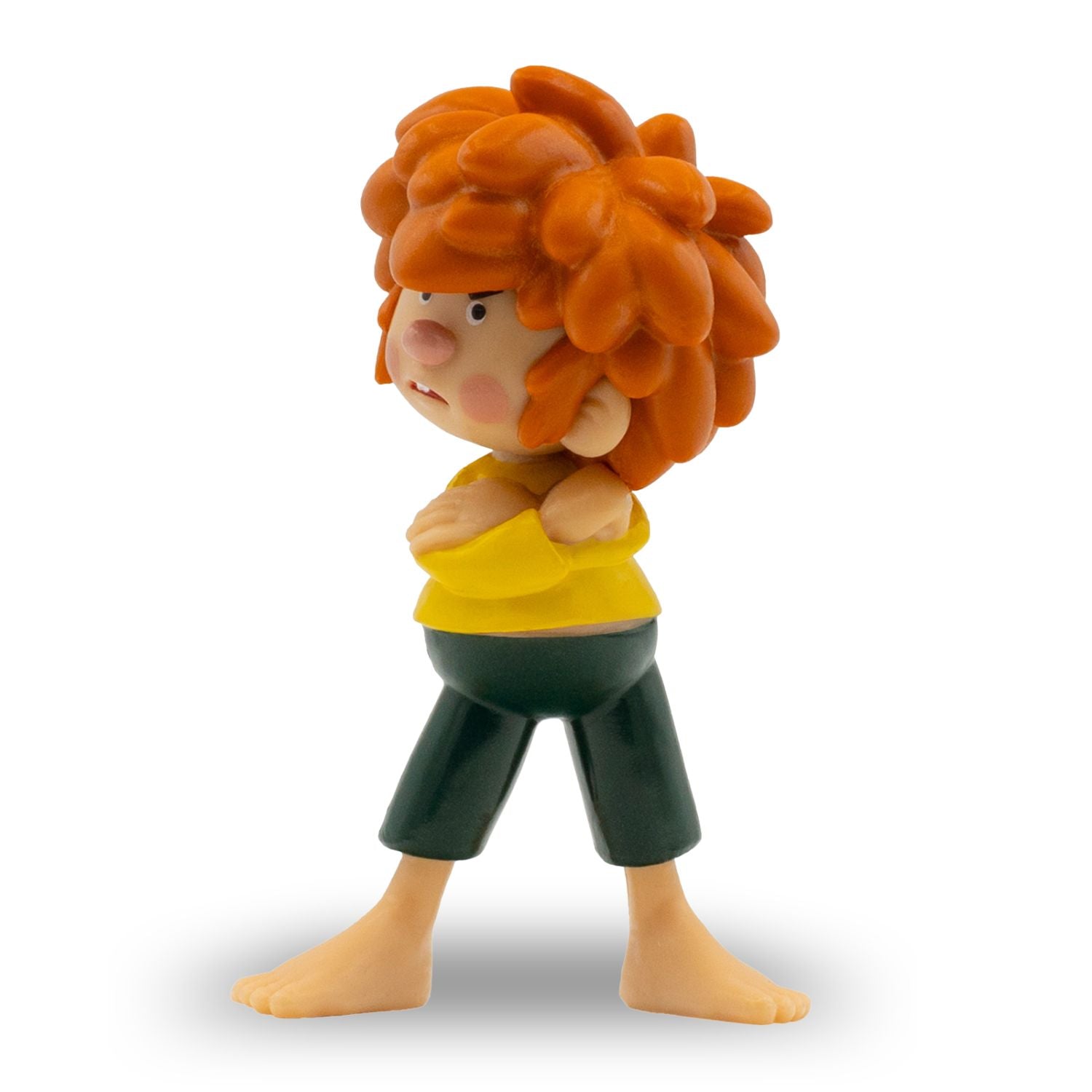 Detailreiche Pumuckl-Figur Grantler 7 cm, mit verschränkten Armen und charakteristischem Gesichtsausdruck.