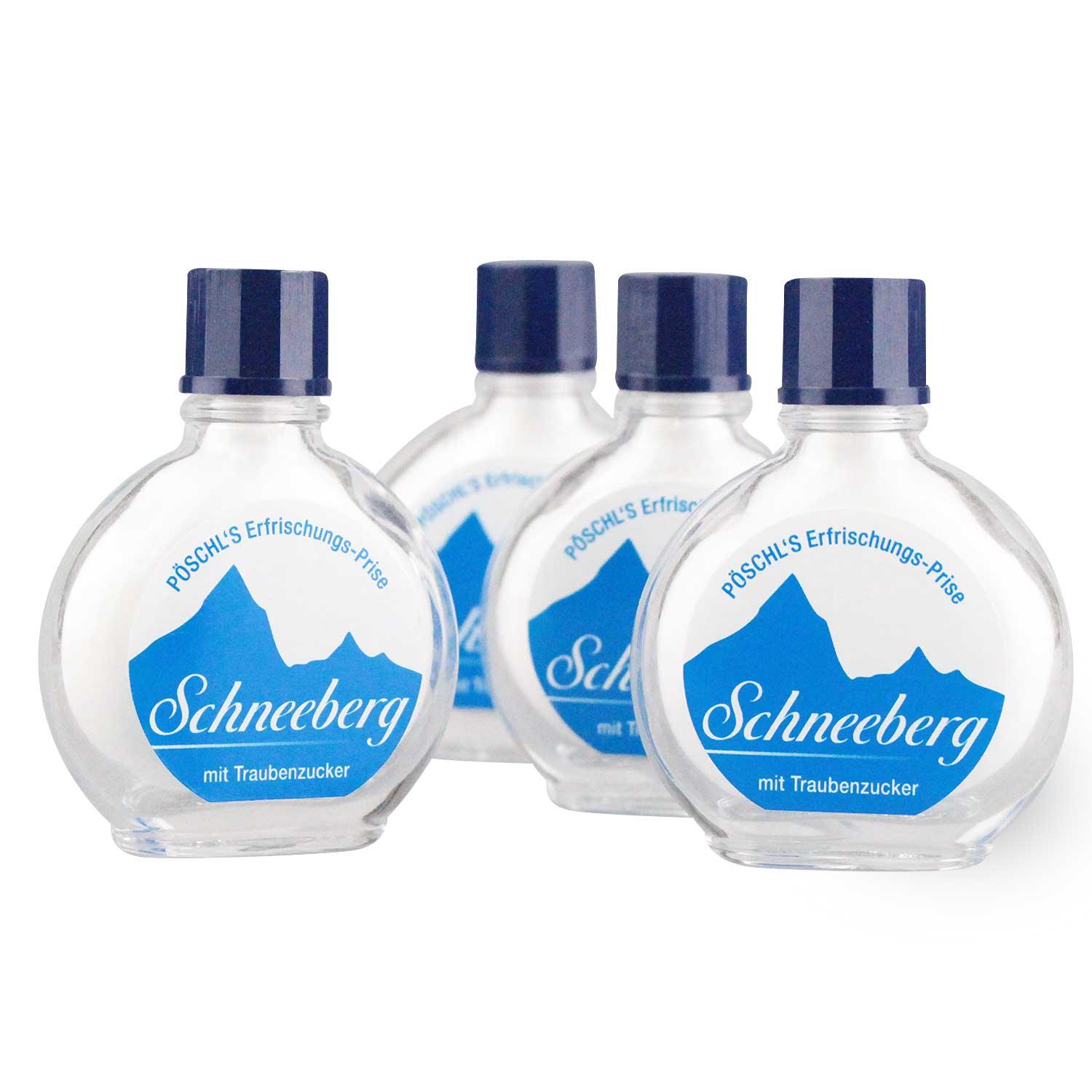 Weißes, feines Schnupfpulver ohne Nikotin mit frischem Menthol-Aroma im transparenten Glasfläschchen (10 g).