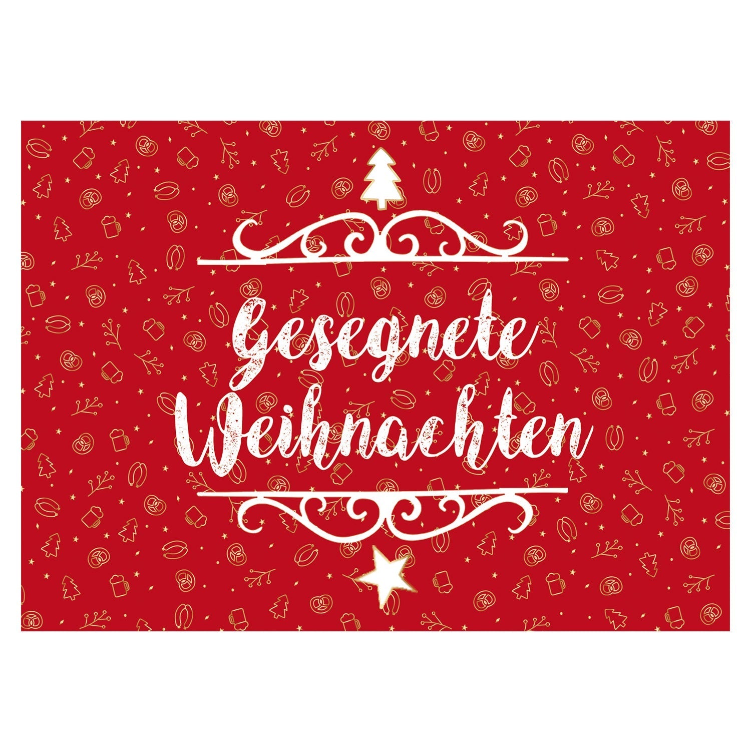 Weihnachts-Grußkarte "Gesegnete Weihnachten" - bavariashop - mei LebensGfui